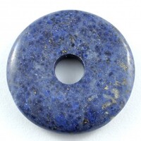 Dumortierite Donut Pendant Carving