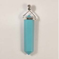 Turquoise Howlite .925 Silver Double Terminator Pendant