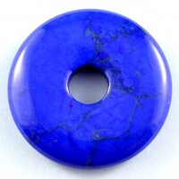 Lapis Howlite Donut Pendant Carving