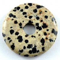 Dalmatian Jasper Donut Pendant Carving