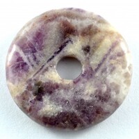 Purple Flower Jasper Donut Pendant Carving