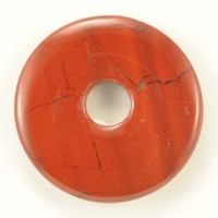 Red Jasper Donut Pendant Carving