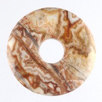 Rosetta Jasper Donut Pendant Carving [Small]