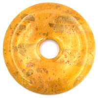 Yellow Jasper Donut Pendant Carving