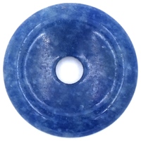 Blue Aventurine Donut Pendant Carving