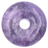 Purple Lepidolite Donut Pendant Carving
