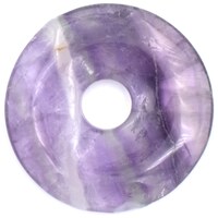 Purple Fluorite Donut Pendant Carving