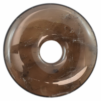 Smoky Quartz Donut Pendant Carving