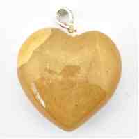 Cream Moonstone Heart Pendant