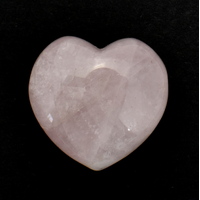 Rose Quartz Heart with Cross Hole Pendant