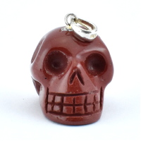 Red Mookaite Skull Pendant