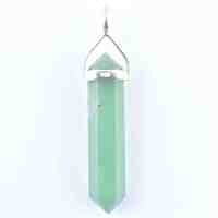 Green Aventurine .925 Silver Double Terminator Pendant