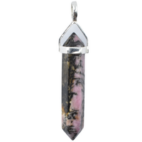 Rhodonite .925 Silver Double Terminator Pendant