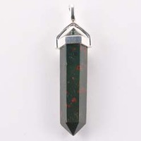 Bloodstone Plated Silver Double Terminator Pendant