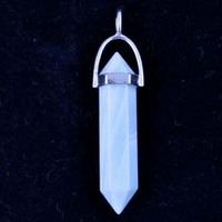 Hemimorphite Plated Silver Double Terminator Pendant