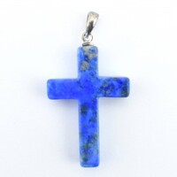 Lapis Lazuli Cross Pendant Carving