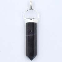 Purple Fluorite .925 Silver Single Terminator Pendant [Dark]