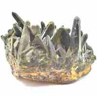 Green Prase Quartz Cluster