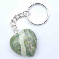 China Jade Heart Carving Key Ring