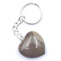 Marbled Mookaite Heart Carving Key Ring