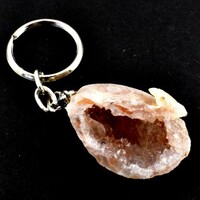 Agate Geode Key Ring
