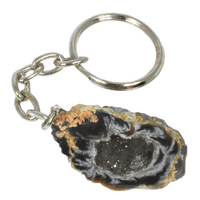 Agate Geode Key Ring
