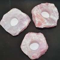 Rose Quartz Rough Tealight Holder