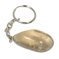 Smoky Quartz Tumbled Key Ring