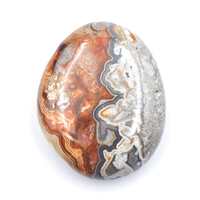 Red Crazy Lace Agate Palm Stone