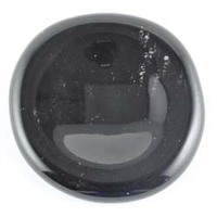 Freeform Obsidian Black Worry Stone