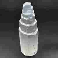 White Selenite Tower Carving