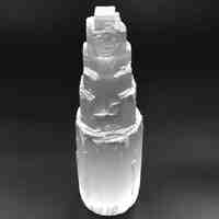 White Selenite Tower Carving