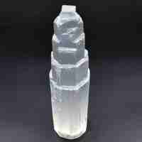 White Selenite Tower Carving