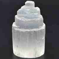 White Selenite Tower Carving