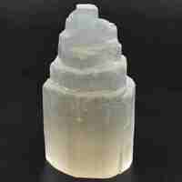 White Selenite Tower Carving