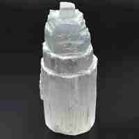 White Selenite Tower Carving