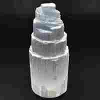 White Selenite Tower Carving