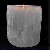 White Selenite Tealight Holder