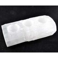 White Selenite Tealight Holder