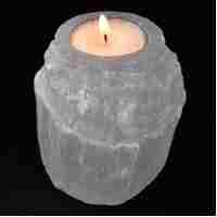 White Selenite Tapered Tower Carving