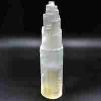 White Selenite Tower Carving