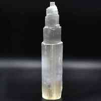 White Selenite Tower Carving