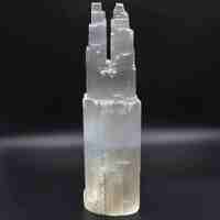 White Selenite Tower Carving