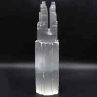 White Selenite Tower Carving