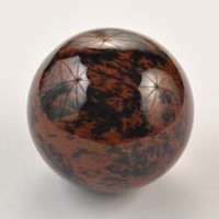 Mahogany Obsidian Sphere Carving