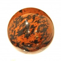 Mahogany Obsidian Sphere Carving