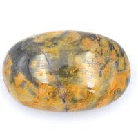Yellow Crazy Lace Agate Soapstone Carving