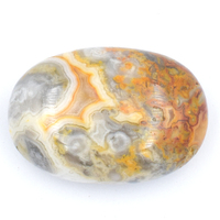 White Crazy Lace Agate Soapstone Carving