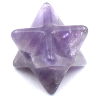 Chevron Amethyst Merkaba Carving