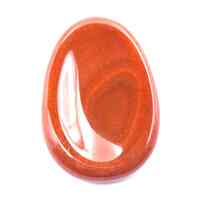 Oval Agate Fire Red Worry Stone